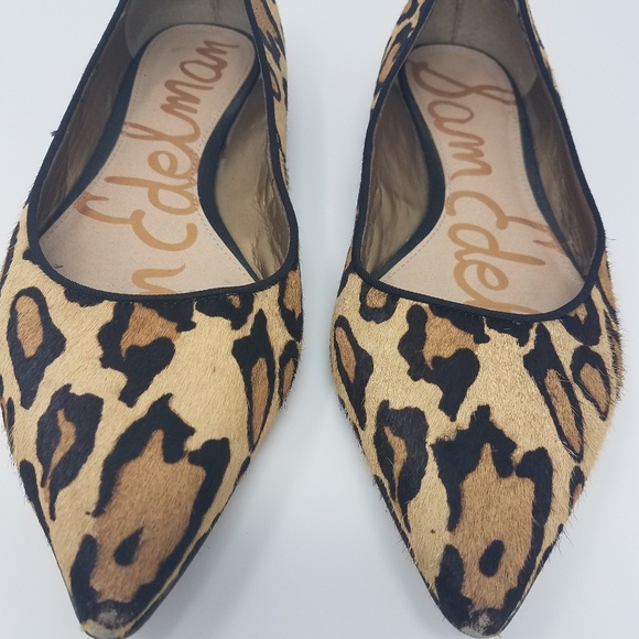 Sam Edelman Animal Print Pointy Flats Size 8 - Picture 2 of 8